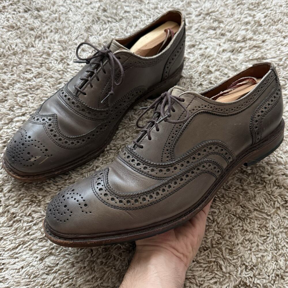 Allen Edmonds Neumok 2.0 Wingtip McAllister Leather Shoes Size 11.5 D Grey 4710